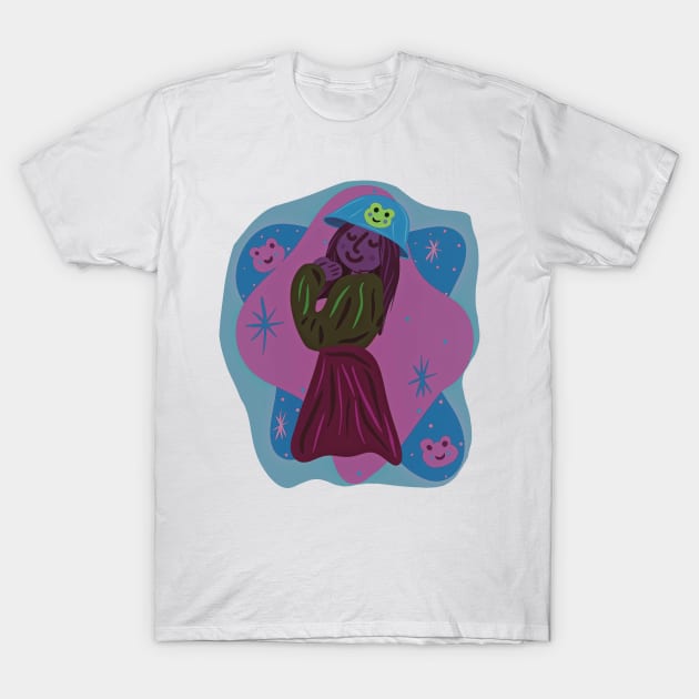 Frog Girl #1b T-Shirt by SugarSaltSpice